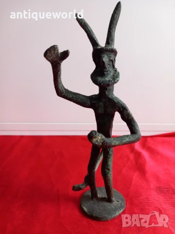 Фавн , САТИР, Бронзова Пластика ,Фигура , Статуетка, снимка 2 - Антикварни и старинни предмети - 51212938