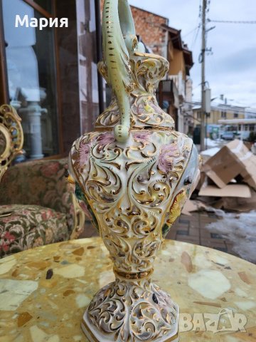 Италианска порцеланова ваза 038, снимка 5 - Антикварни и старинни предмети - 39488868