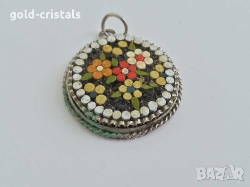медальон мини мозайка, снимка 5 - Антикварни и старинни предмети - 28684354