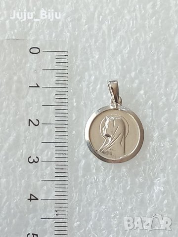 Сребърен медальон Св. Богородица , снимка 1 - Колиета, медальони, синджири - 34661621