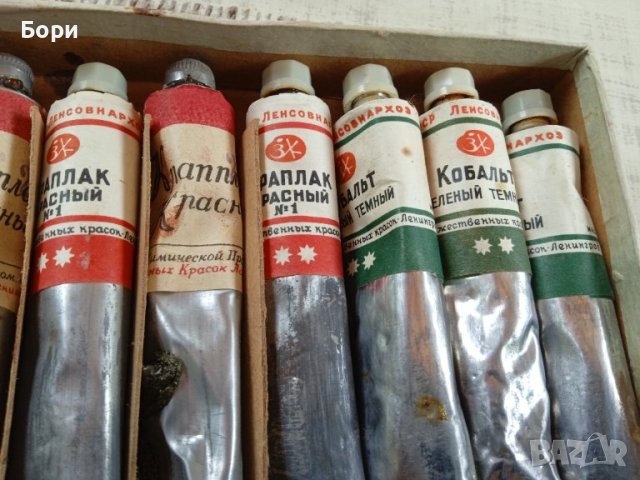 Стари маслени бои Ленинград 1951-1954г СССР, снимка 5 - Други ценни предмети - 40846447