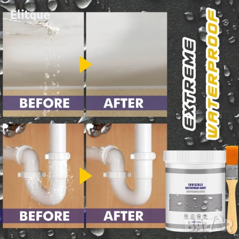 Водоустойчиво лепило за хидроизолация, нано спрей лепило против течове 100гр, снимка 6 - Други стоки за дома - 52903095