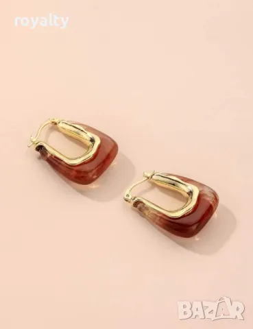 Елегантни обеци в Бохо стил от цинкови сплави и титанова стомана 🥥, снимка 4 - Обеци - 49236546