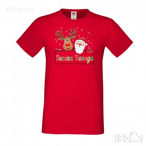 Мъжка тениска Коледа Весела коледа 2, снимка 4 - Тениски - 34690034