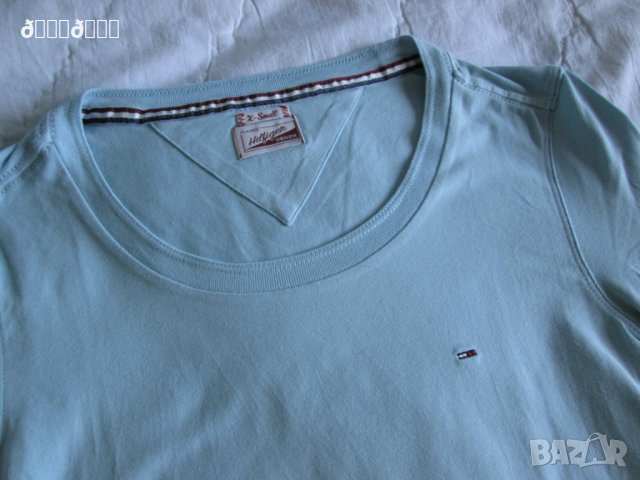 Памучна блуза Tommy Hilfiger бледо синя, снимка 5 - Блузи с дълъг ръкав и пуловери - 27022739