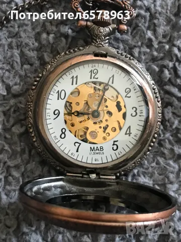 Джобен механичен часовник с верижка , снимка 6 - Джобни - 49985736