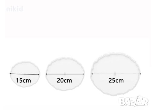 Силиконов форми молд основи за направа на плато поднос кръгъл на 3 етажа етажи за смола гипс основа, снимка 2 - Форми - 33141121