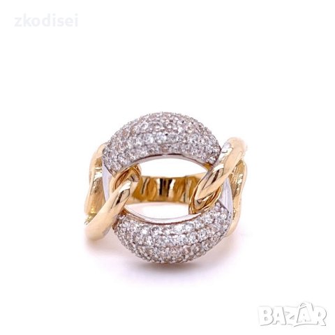 Златен дамски пръстен 9,24гр. размер:61 14кр. проба:585 модел:21870-6, снимка 1 - Пръстени - 44002449