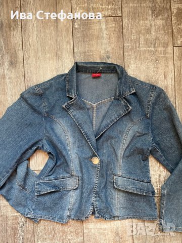 Еластично елегантно дамско  дънково  сако, снимка 3 - Сака - 37826901