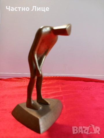 Малка Авторска Бронзова Пластика , Статуетка , снимка 2 - Антикварни и старинни предмети - 52329076