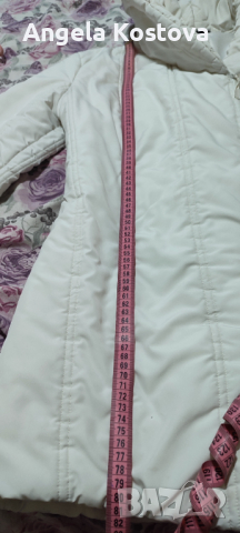 Бяло преходно палто, снимка 3 - Палта, манта - 44855546