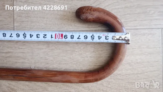 Автентичен дървен бастун -80см., снимка 2 - Антикварни и старинни предмети - 49387232