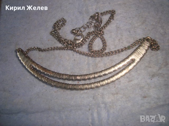 ПОСРЕБРЕНО СКЪПОЦЕННО КРИСТАЛНО АРТ КОЛИЕ ОГЪРЛИЦА 27907, снимка 4 - Колиета, медальони, синджири - 37128239