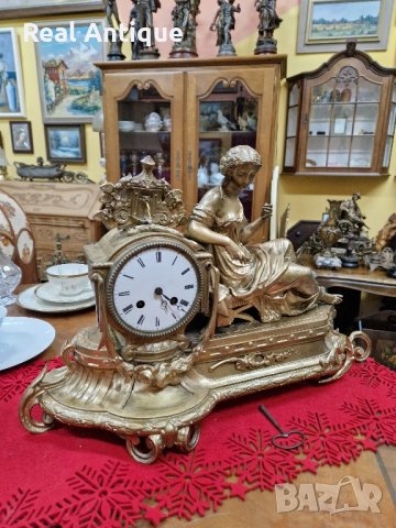 Прекрасен антикварен колекционерски френски каминен часовник - стил Луй 14.-1835 г , снимка 9 - Антикварни и старинни предмети - 43271579