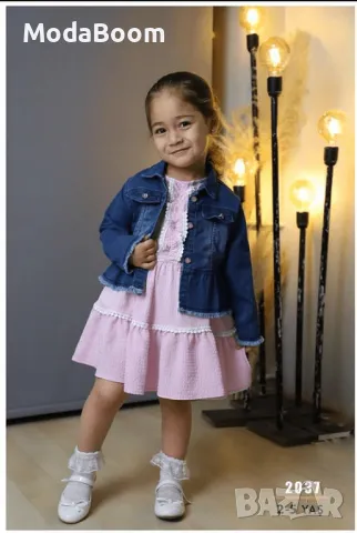 💖Детски комплект дънково яке и рокля💖
