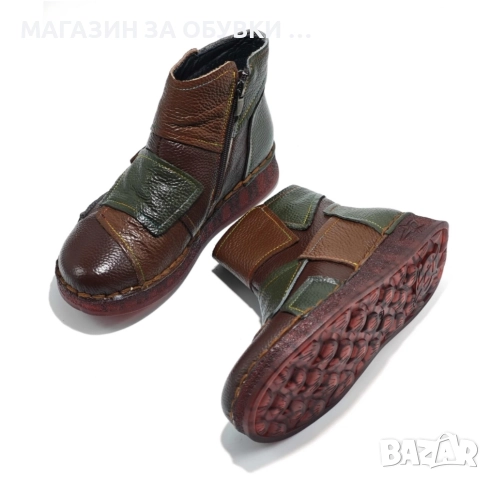 ДАМСКИ БОТИ ОТ ЕСТЕСТВЕНА КОЖА - код: Е18061, снимка 3 - Дамски боти - 52142261
