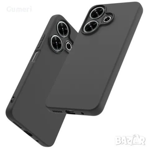 Xiaomi Redmi 13 Силиконов Черен Гръб Със Защита За Камерата, снимка 3 - Калъфи, кейсове - 47642866
