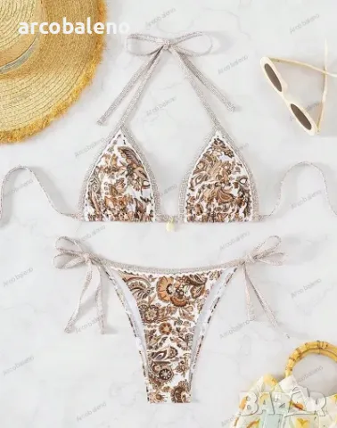 Секси дамски бански костюм във флорален принт, 6цвята , снимка 6 - Бански костюми - 50406011