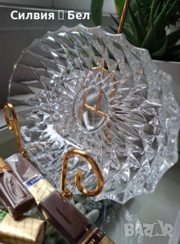 Овална кристална купа, снимка 6 - Аксесоари за кухня - 51872121