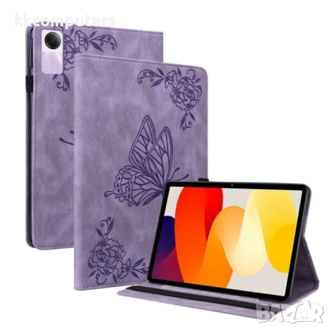 Xiaomi Redmi Pad SE 11 Butterfly Flower Кожен Калъф и Протектор, снимка 5 - Калъфи, кейсове - 51141049
