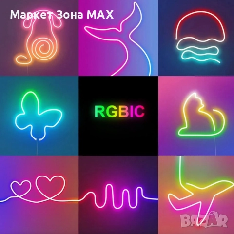 Интелигентна неонова Led лента - 5 метра, снимка 7 - Лед осветление - 52861415