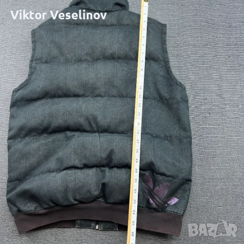 Adidas Puffer Vest Мъжка Жилетка Размер S Сива Trefoil Gilet Пухено, снимка 11 - Якета - 51539510