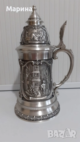 Халба за бира от калай, 700 мл,  Antik*Vintage #101