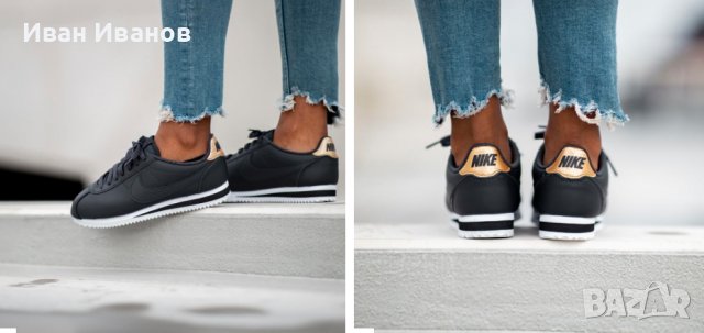 кожени сникърси NIKE  CORTEZ CLASSIC LEATHER номер 39,5-40 , снимка 2 - Маратонки - 37120113