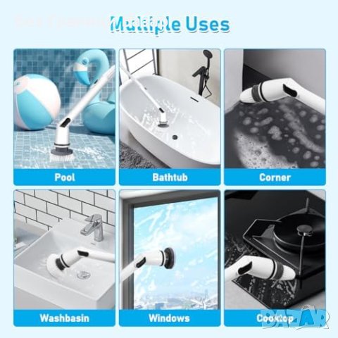 Нова Мощна Безжична Четка Augot с 7 Глави Идеален Подарък дом почистване, снимка 4 - Други - 43498927