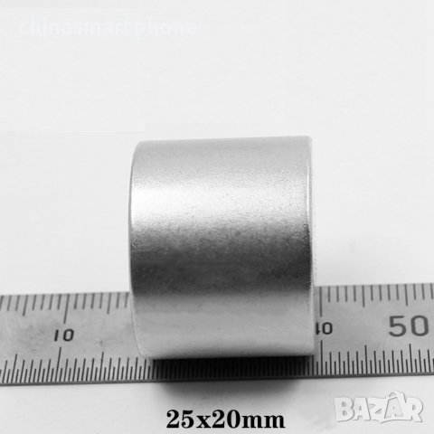 25x20mm неодимов МАГНИТ N52, сила 40-45кг., снимка 1