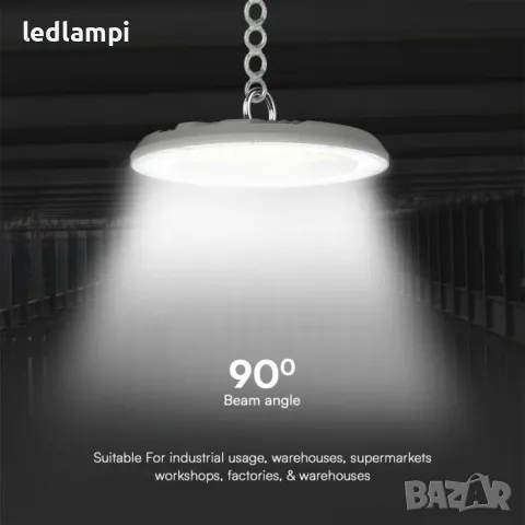 LED Индустриална Камбана 100W CCT 3in1, снимка 5 - Лампи за таван - 48295504