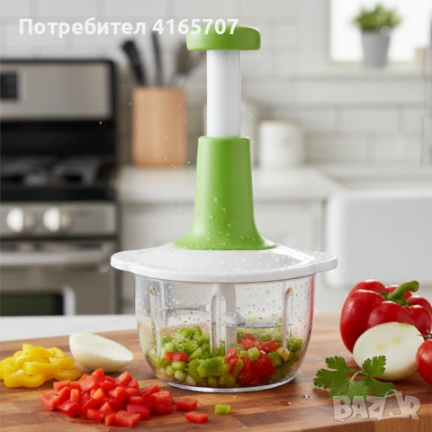 Комплект 4 тенджери от неръждаема стомана с индукционно дъно Cheffinger CF-SS8 + ПОДАРЪК Ръчен чопър