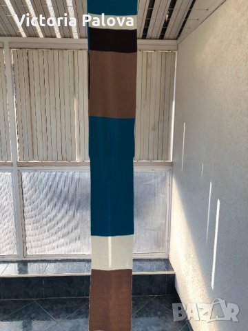 Много красив 4-цветен шал,250/25см, снимка 4 - Шалове - 27821877