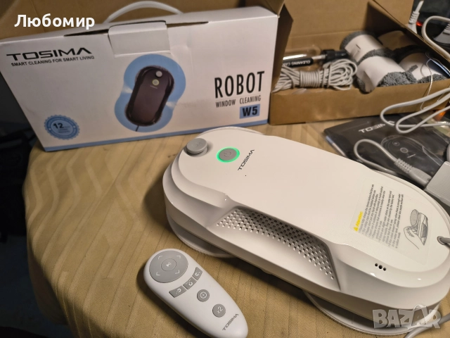 Робот за почистване на прозорци Tosima W5, двупосочно автоматично пръскане, интелигентен, снимка 10 - Прахосмукачки - 52828358
