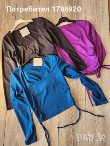 Къса блуза, снимка 2 - Блузи с дълъг ръкав и пуловери - 44933355