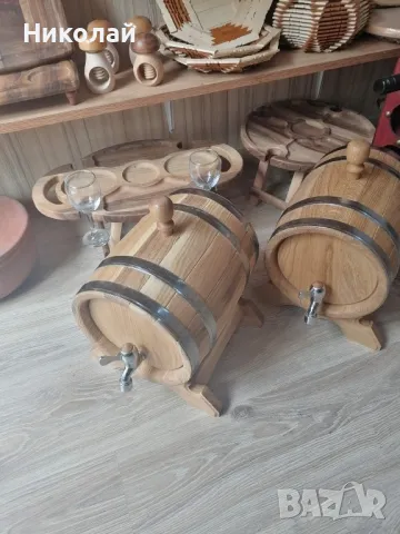 Дървени бурета от черница, 5 и 10 литра, лазерно гравирани, снимка 6 - Прибори за хранене, готвене и сервиране - 36325257