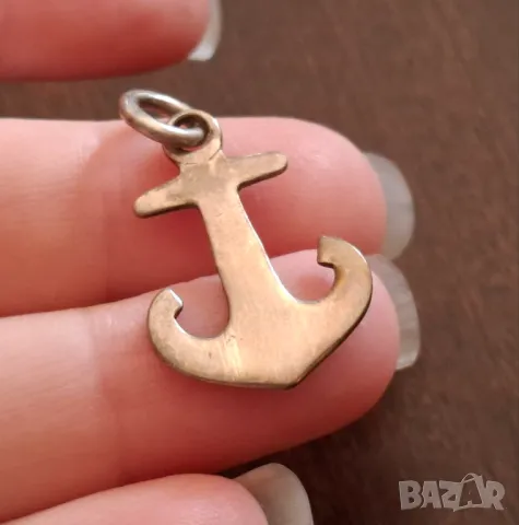 Сребърна висулка с котва идеална за лятото сребро 925, снимка 2 - Колиета, медальони, синджири - 50287007