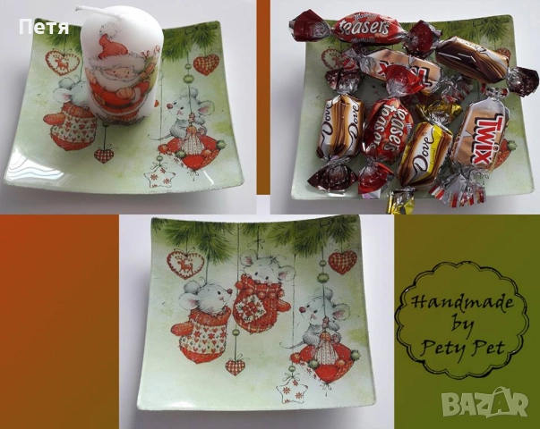 Коледна чинийка, снимка 2 - Други стоки за дома - 52552079