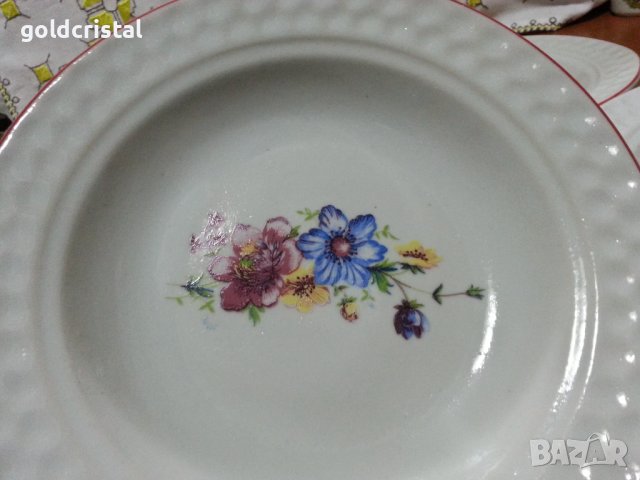 Стар български порцелан чинии дълбоки , снимка 6 - Антикварни и старинни предмети - 43355573