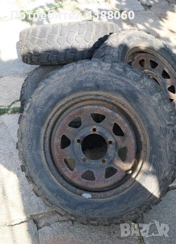 4 гуми с джанти, общо 8 гуми 195/80R15, снимка 4 - Гуми и джанти - 53292014