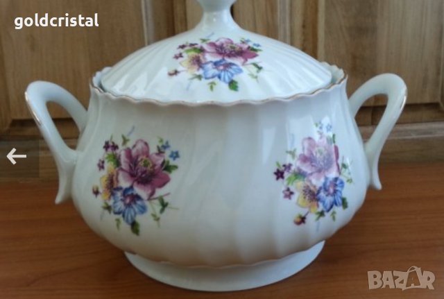 Стар български порцелан сервиз за хранене чинии , снимка 12 - Антикварни и старинни предмети - 35849370