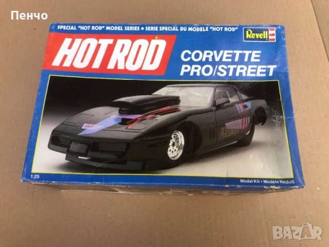 стара количка за сглобяване HOT ROD "CORVETTE" - 1/25 - 1987г., снимка 1