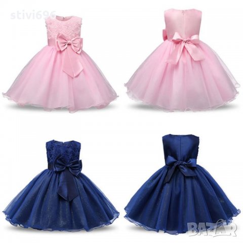 Детска рокля 6 цвята брокат  размер 100  от 2 до 4 години ново Размер 100 ново, снимка 3 - Детски рокли и поли - 32344433