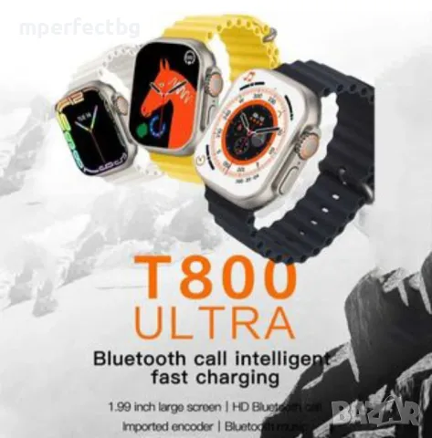 Смарт часовник T800 Utra Smart watch часовник смарт GPS, снимка 2 - Мъжки - 47328162