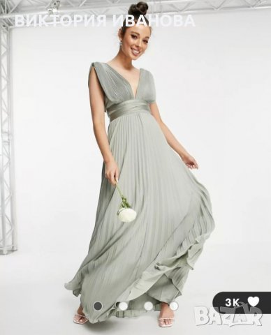 Нова елегантна рокля от шифон Asos Design, снимка 2 - Рокли - 39407396
