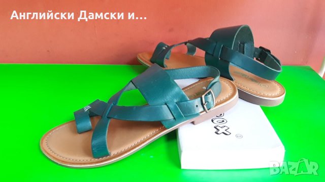 Английски дамски сандали естествена кожа-2 цвята, снимка 2 - Сандали - 28580151