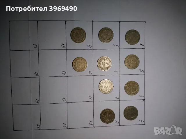 10 броя монети по 5 стотинки от 1906 г., снимка 1