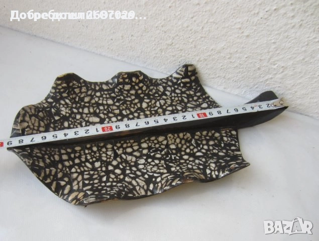 дървен съд и стар сервиз  с 7 чаши и кръгъл поднос, листо, копанка, снимка 9 - Други - 30304769