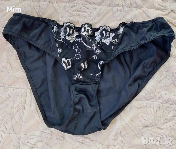 XL Черна еластична бикина с бродерия , снимка 7 - Бельо - 53556219