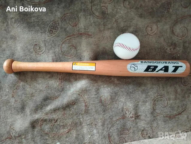 Бейзболна бухалка и топка от качествена дървесина, снимка 4 - Бейзбол - 48858756